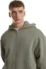Hommes Urban Classics Fluffy Zip Hoody paleolive - XS Voir les images du produit 11