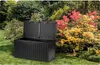 Cassetta da giardino 109 x 51 x 55 cm 270 litri nero Anteprima dell’immagine prodotto 8