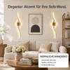 Akku Wandleuchte Innen 100cm 1Stk, Kabellos Wandlampe Gold Produktbild-Vorschau 2