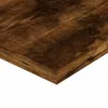 A close-up view of a wooden shelf with a dark oak finish. Anteprima dell’immagine prodotto
