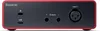 The back panel of a red and black audio interface. Anteprima dell’immagine prodotto