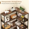 A corner shelf unit with various decorative items and books placed on its shelves. Podgląd zdjęcia produktu