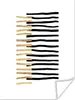 MuchoWow® Poster Linie - Gold - Gestaltung 120x160 cm - Produktbild-Vorschau 1