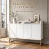 Komoda ProximaX, bílá, 120x30x80 cm, se 4 dvířky, úložným Náhled obrázku produktu 6