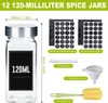 TRMLBE nádoby na korenie štvorcové 12 kusov 120ml Náhľad obrázku produktu 2