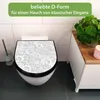 WC Sitz D-Form Schwarz mit Absenkautomatik Motiv White Produktbild-Vorschau 2