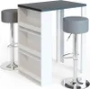 Zestaw stołu barowego Vicco  Antracyt/biały 57 x 80 cm z 2 Podgląd zdjęcia produktu 1