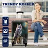 MuchoWow® Koffer Handgepäck Trolley Rollkoffer Kleine Produktbild-Vorschau 2