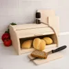 Broodtrommel, hout, naturel, groot, 38x28x18 cm – Productafbeelding-voorbeeld 3