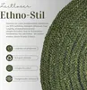 Ethno Boho Deco Dywan Jutowy Abrila Okrągły 100cm Zielony Podgląd zdjęcia produktu 2