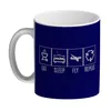 Eat, sleep, FLY, repeat Glitzer-Kaffeebecher Auf der Suche Produktbild-Vorschau 2