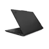 A black Lenovo ThinkPad laptop is shown from a diagonal rear-view angle on a white background. Voir les images du produit