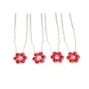 4 Haarnadeln mit Strass Blüten Design in diversen Farben Produktbild-Vorschau 2
