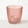 LS-LebenStil 4´er Set Glas Teelichthalter Retro Rosa Rose Produktbild-Vorschau 8