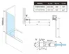 Polysan BLACK schwenken Wannenabtrennung 650mm, Klarglas Produktbild-Vorschau 3
