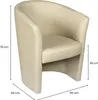 Sessel mit Kunstlederbezug, Farbe Beige, Maße 65 x 78 x 60 Produktbild-Vorschau 3