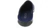 A top-down view of a blue slipper on a white background. Voir les images du produit