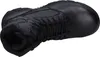 A black leather boot is shown from a top-down perspective against a white background. Produktbild-Vorschau