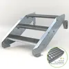 Stahltreppe 3 Stufen bis Höhe 64 cm, Laufbreite : 70 cm Produktbild-Vorschau 2