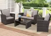 MEXO Gartenlounge-Set Balkonmöbel Set, Rattan Gartenmöbel Produktbild-Vorschau 1