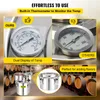 Collage of images showing a distillation apparatus, thermometers, and wine barrels. Náhled obrázku produktu
