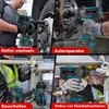 A collage of four images showing a cordless impact wrench being used in different scenarios: changing car tires, general car repair, construction work, and installing railway tracks. Podgląd zdjęcia produktu