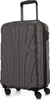A studio shot of a suitcase on a white background.
