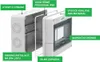 An exploded view of a distribution box, highlighting its features with labels. Produktbild-Vorschau