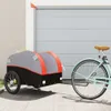 vidaXL Rimorchio per biciclette nero e arancione 45 kg di Anteprima dell’immagine prodotto 2