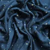 Musselin double gauze dunkel navy (Dark Navy) mit goldenen Produktbild-Vorschau 1