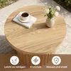 Couchtisch Rund Holzoptik, MDF, Ø 60 x 40 cm Produktbild-Vorschau 4