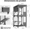 Wiltec Enclos extérieur pour chats – 74 x 78 x 180 cm – sur Voir les images du produit 3