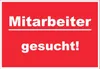 Mitarbeiter gesucht Schild mit Text Aushängeschild Produktbild-Vorschau 1
