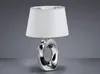 Stolní lampa - Stříbrně šedá - Bílá - Keramika - Látkové Náhled obrázku produktu 3