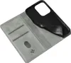 An open flip-style phone case with card slots and a phone holder. Produktbild-Vorschau