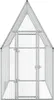 vidaXL Hühnerkäfig Silbern 200x100x190 cm Verzinkter Stahl Produktbild-Vorschau 4