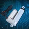 A linear electric actuator is shown on a background resembling a circuit board. Podgląd zdjęcia produktu