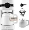 A white Barista coffee maker with its accessories, including a scoop, a filter basket, and a thermal carafe, is displayed against a white background. Náhľad obrázku produktu
