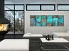 Italienischer Leinwand Leinwandbild - Metal Mosaic: Blue Produktbild-Vorschau 2