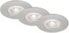 LED Einbauleuchten Dimmbar 3er Set IP44 5 W silber Produktbild-Vorschau 1