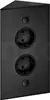 A black corner power outlet with two sockets and a small circular button below each socket. Produktbild-Vorschau