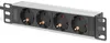 DIGITUS 10" Steckdosenleiste Aluprofil. 4fach Schutzkontakt Produktbild-Vorschau 1