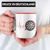 Trendation - Darts Herzschlag Tasse Geschenk für Dart Produktbild-Vorschau 2