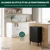 Poubelle Eluno, capacité de 60 litres, en métal noir Voir les images du produit 2