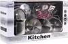 Set Metalltöpfe für Kinder 3+ Kochtöpfe + Utensilien + Produktbild-Vorschau 2