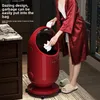 Nowoczesny cylindryczny kosz na śmieci z centralną pokrywą Podgląd zdjęcia produktu 5