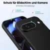 Close-up of a black phone case on a phone, highlighting raised edges for screen and camera protection. Náhled obrázku produktu