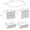 Rodan Mobile Sottolavabo 140cm - Sospeso - Scanalato Rovere Anteprima dell’immagine prodotto 7