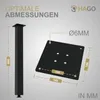 HAGO24 Tischbeine Set 4 Stück Möbelfuß Stahl Schwarz 8x8cm Produktbild-Vorschau 6