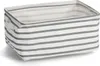 ZELLER Canvas Aufbewahrungsbox grau gestreift 36x25x18cm Produktbild-Vorschau 3